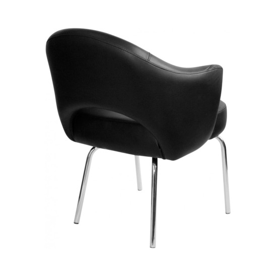 Дизайнерское кресло, экокожа чёрная - фото 5
