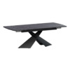 Стол раздвижной Моден 1400х800+300, даркстоун, черный муар