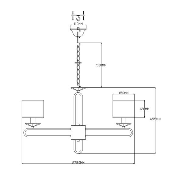 Люстра подвесная V2632-8P Celestia 8*E14*60W Люстра подвесная V2632-8P Celestia 8*E14*60W - фото 2