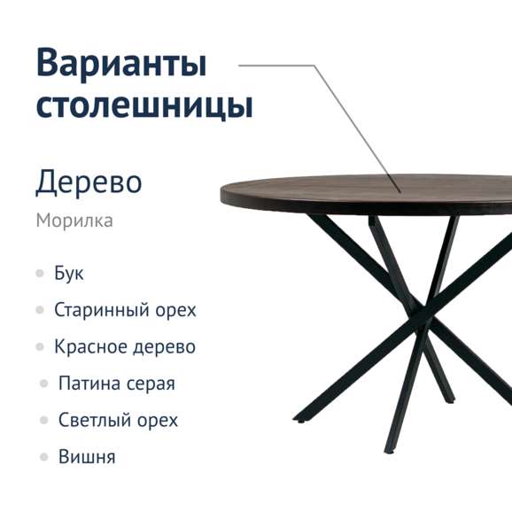 Стол Лейден d1200 - фото 4