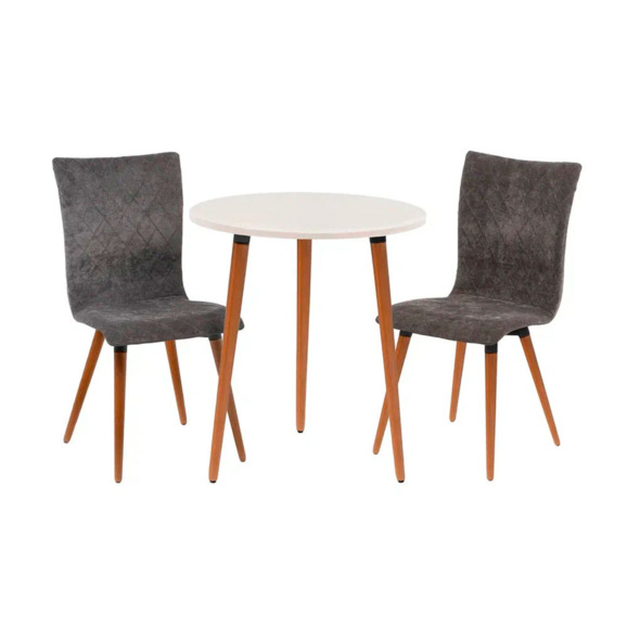 Стол круглый, белый/молочный - фото 4