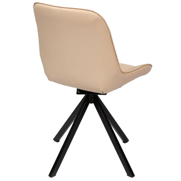 Стул Мускус, пирамида, кожа, бежевый, черный - фото 4