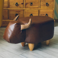 Настоящее фото товара Пуф Бычок, коричневый глянец, без короба и крышки, произведённого компанией ChiedoCover
