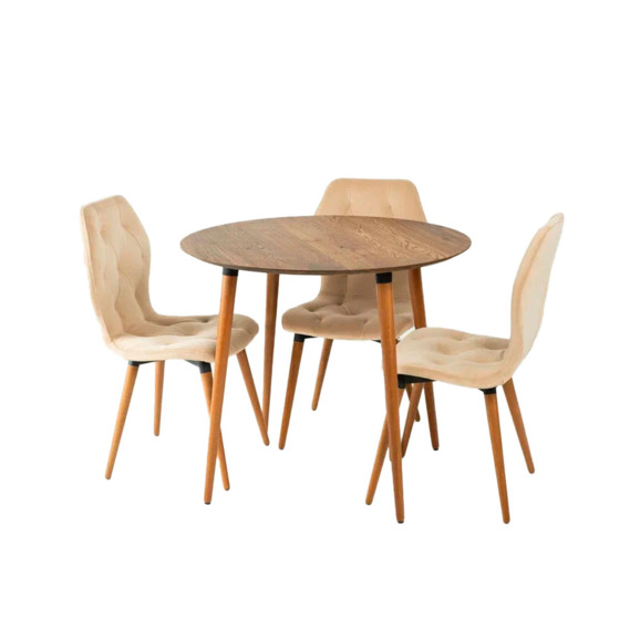 Стол круглый D900, коричневый Стол круглый D900, коричневый - фото 2