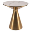 Стол журнальный Pediment, белый, золотой