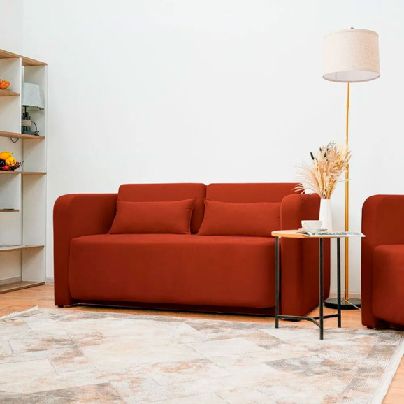 Диван Марлон 131x95x80 см, терракотовый велюр - фото 5