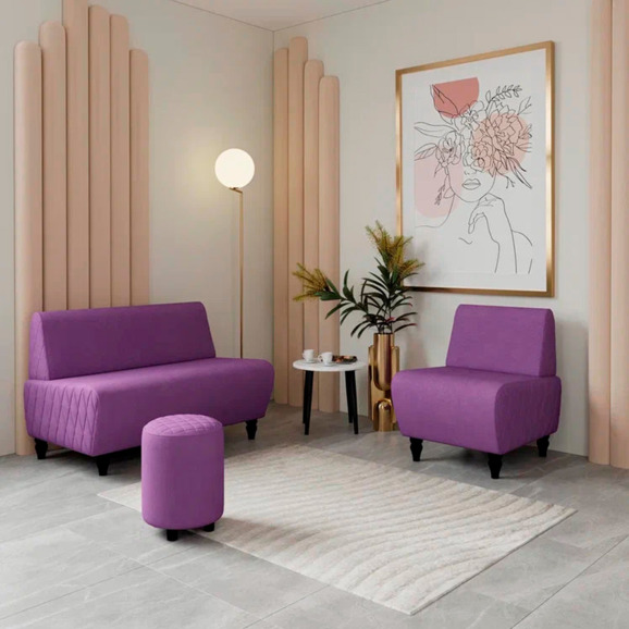Пуф Тепал, велюр, фиолетовый Пуф Тепал, велюр, фиолетовый - фото 6