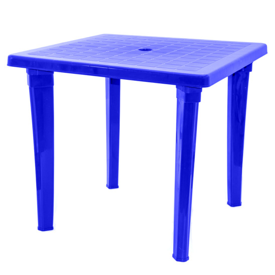 Стол пластиковый, синий - фото 1