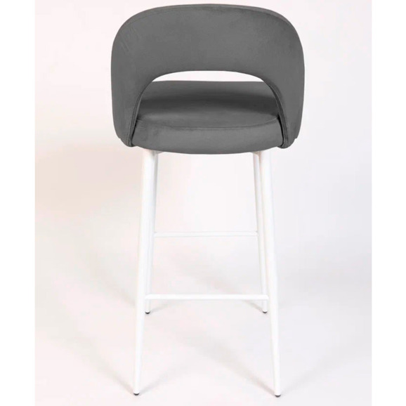 Стул Пиннате, барный, серый, белый, велюр - фото 6
