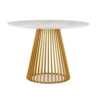 Фотография товара Керамический стол Нэнси 110 patagonoa bianco repose / золото от компании ChiedoCover.