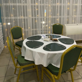 Фотография покупателя товара Хит 25 жаккард корона зеленая, ПО, каркас золото от компании ChiedoCover.