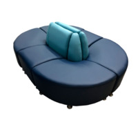 Фотография Диван Блазз шестиместный, экокожа Пегасо, темно-синий, голубой от производителя ChiedoCover, картинка продукции, реальное фото товара Настоящее фото товара Диван Блазз шестиместный, экокожа Пегасо, темно-синий, голубой, произведённого компанией ChiedoCover