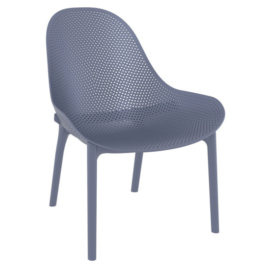 Лаунж-кресло пластиковое Грау, темно-серый - фото 5