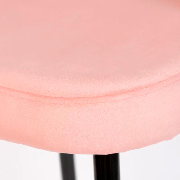 Стул Пиннате, барный, розовый, черный, велюр - фото 9