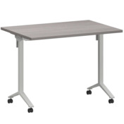 Фотография товара Стол мобильный складной лиственница, белый, 25 мм, 100*70 от компании ChiedoCover.