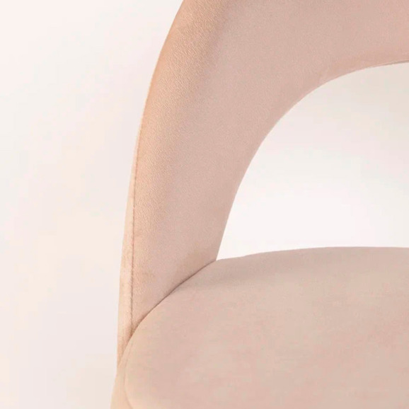 Стул Пиннате, барный, бежевый, белый, велюр - фото 8