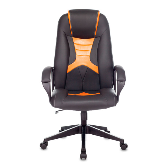 Кресло игровое TopChairs ST-CYBER 8, черный/ оранжевый экокожа, крестовина пластик - фото 4
