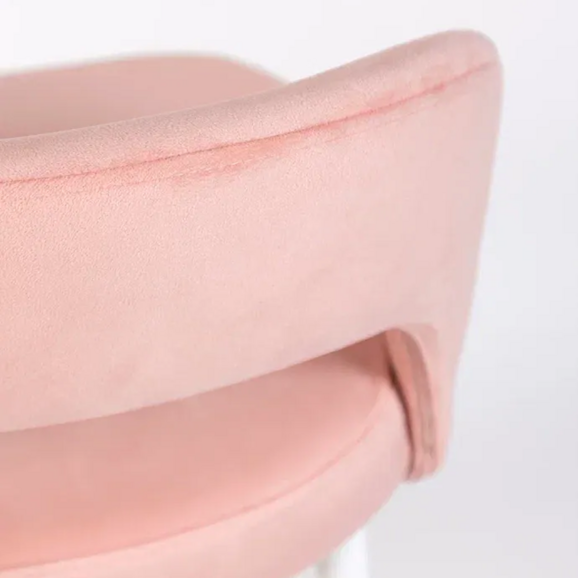 Стул Пиннате, барный, розовый, белый, велюр - фото 9