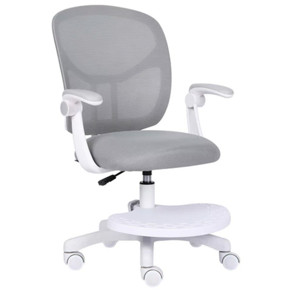 Кресло детское с подставкой для ног Скаттл, серый - фото 1