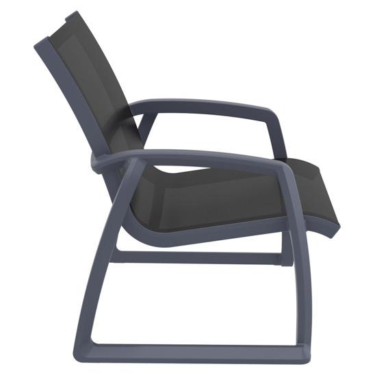Кресло пластиковое Фронте, темно-серый, черный - фото 2