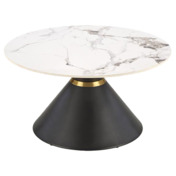 Фотография товара Стол журнальный Reverie , белый мрамор, черный от компании ChiedoCover.