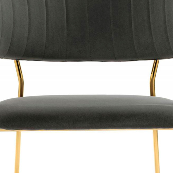 Стул на металлокаркасе Kamelia темно-серый / золотой Стул на металлокаркасе Kamelia темно-серый / золотой - фото 6