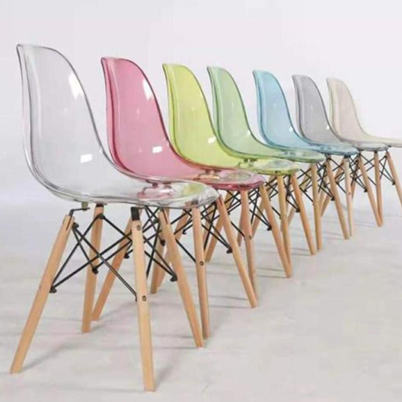 Стул Eames прозрачный серый - фото 8
