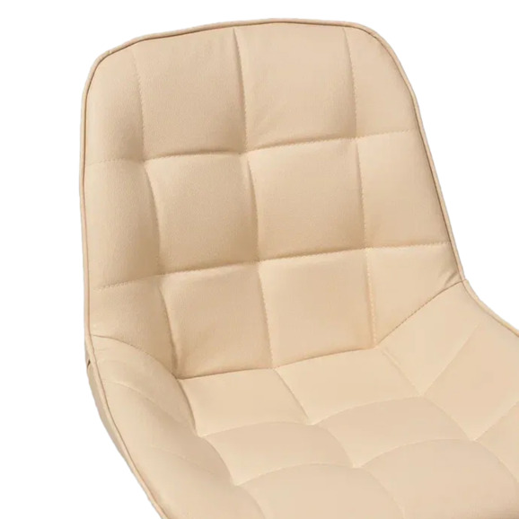 Стул Мускус, пирамида, кожа, бежевый, серебряный - фото 5