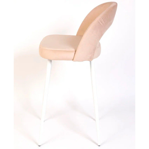 Стул Пиннате, барный, бежевый, белый, велюр - фото 4