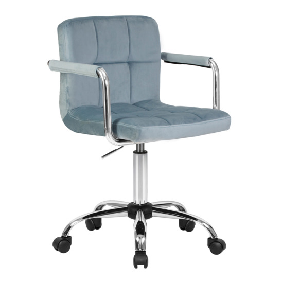 Офисное кресло Таварес, пудрово-голубой велюр - фото 1