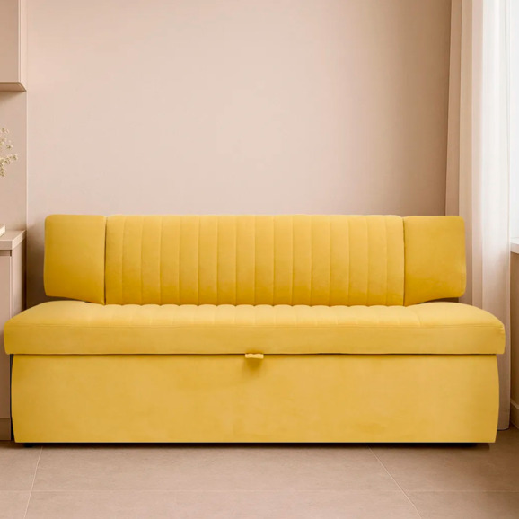 Диван для кухни Стронго 168, желтый - фото 5