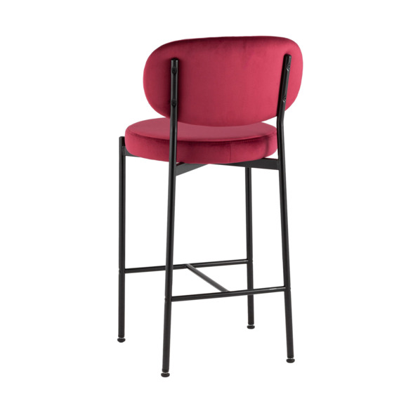 Стул полубарный Бриф ВД, велюр, винный - фото 4