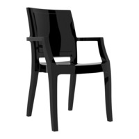 Настоящее фото товара Кресло пластиковое Arthur, черный, произведённого компанией ChiedoCover