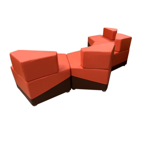 Комплект Фринг четырехместный, морковно-шоколадный - фото 3