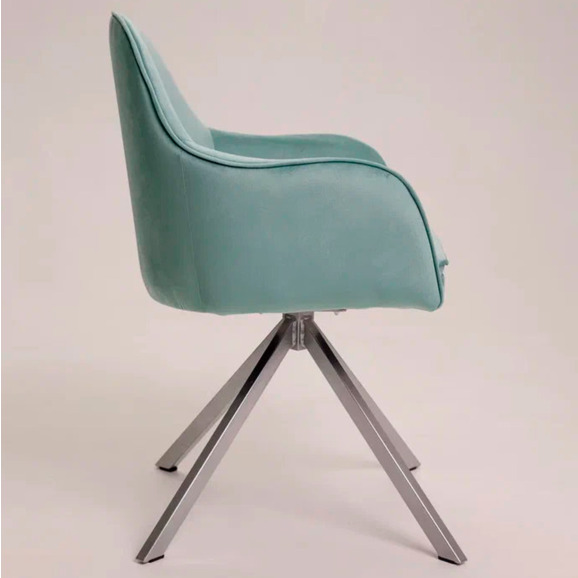 Кресло Сета, пирамида, мятный, серебро - фото 6