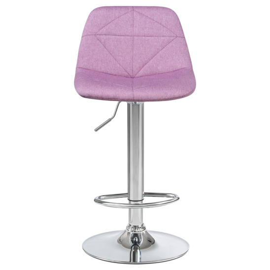 Барный стул СИЕНА, хром сталь, рогожка фиолетовый - фото 3