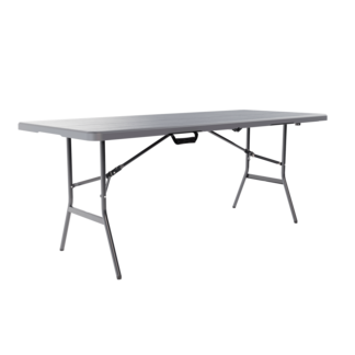 Фотография товара Стол складной Samman Van T, серый, под дерево, 184*76*73 см