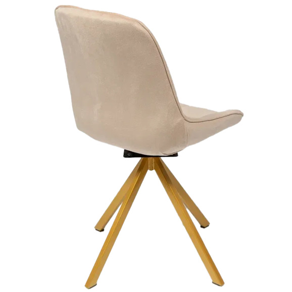 Стул Мускус, пирамида, велюр, бежевый, золотой - фото 4