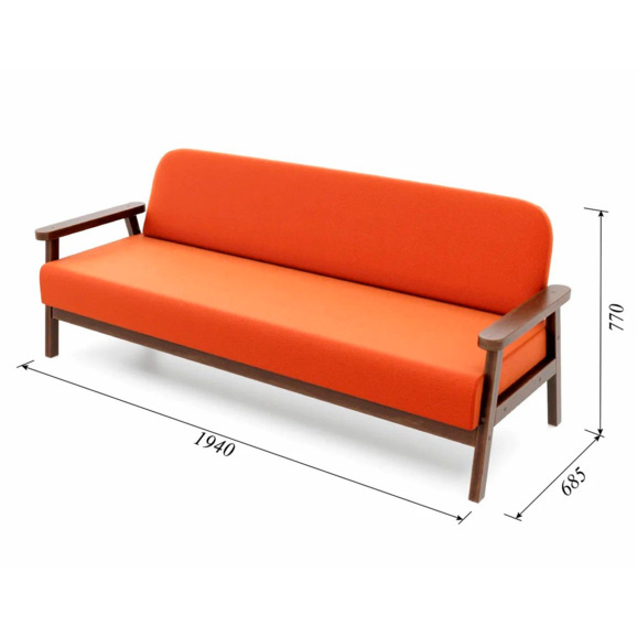 Диван Флори-Б velvet орех orange - фото 3