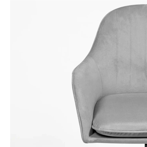 Кресло Сета, пятилучие, светло-серый, черный, велюр - фото 5