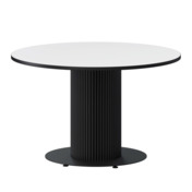 Фотография товара Стол нераздвижной Римс, 1000мм, супер белый, черный муар от компании ChiedoCover.