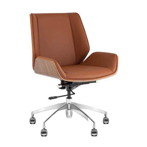 Кресло офисное TopChairs Crown SN коричневый - фото 1
