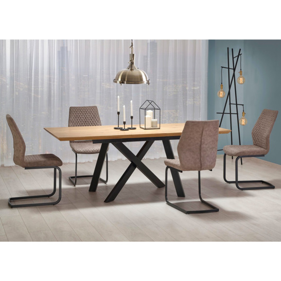 Стол раскладной Apprehension, дуб золото, чёрный, 180-240 Стол раскладной Apprehension, дуб золото, чёрный, 180-240 - фото 3