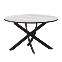 Настоящее фото товара Стол нераздвижной Геометри 2, 1000, фрост, черный муар, произведённого компанией ChiedoCover