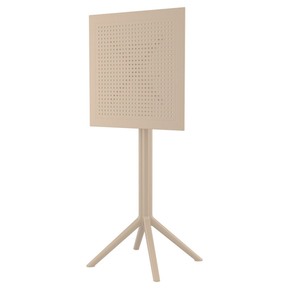 Стол пластиковый барный складной Sky Folding Bar Table 60, бежевый - фото 7
