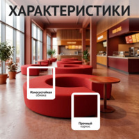 Фотография товара Диван Кругси, велюр красный от компании ChiedoCover.