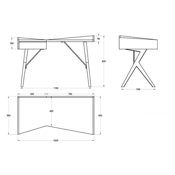 Стол письменный Кодекс, орех Стол письменный Кодекс, орех - фото 6