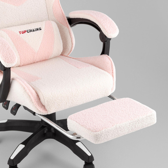 Кресло спортивное TopChairs MG-7019 букле бело-розовый Кресло спортивное TopChairs MG-7019 букле бело-розовый - фото 7