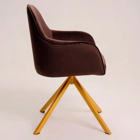 Кресло Сета, пирамида, коричневый, золотой - фото 7