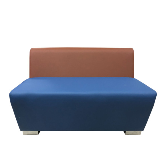 Секция Бальдор двухместная, коричнево-синяя - фото 3